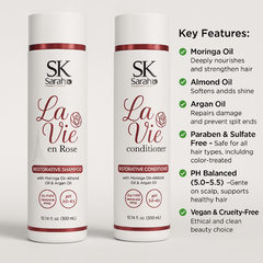 Sarah K La Vie en Rose Restorative Shampoo & Conditioner – Paraben & Sulfate Free