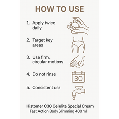 C30 Fast Action Cellulite Special Cream – 400ml - E11 Store