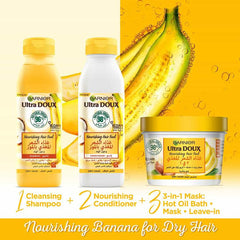 Ultra Doux Banana Hair Food Conditioner – 350ml | Nourishing Vegan Formula for Dry Hair - E11 Store