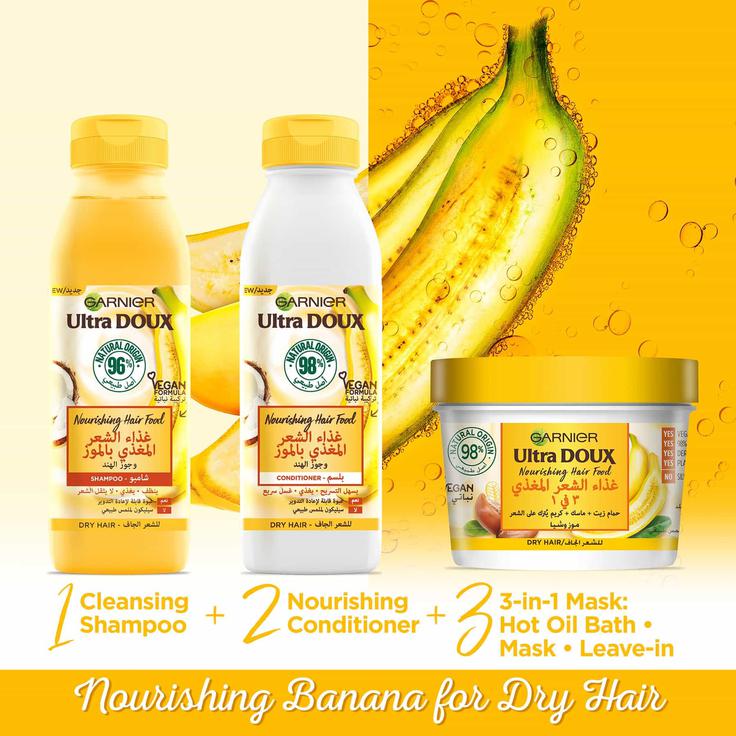 Ultra Doux Nourishing Banana Hair Food Shampoo for Dry Hair 350ml - E11 Store