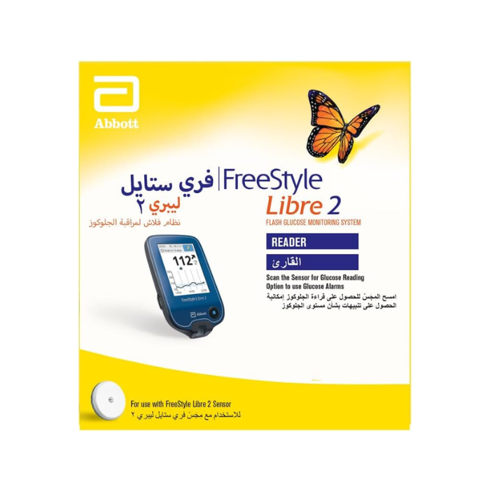 Abbott FreeStyle Libre 2 Reader – glucose monitor device compatible with Libre 2 Sensor, available in UAE - E11 Store