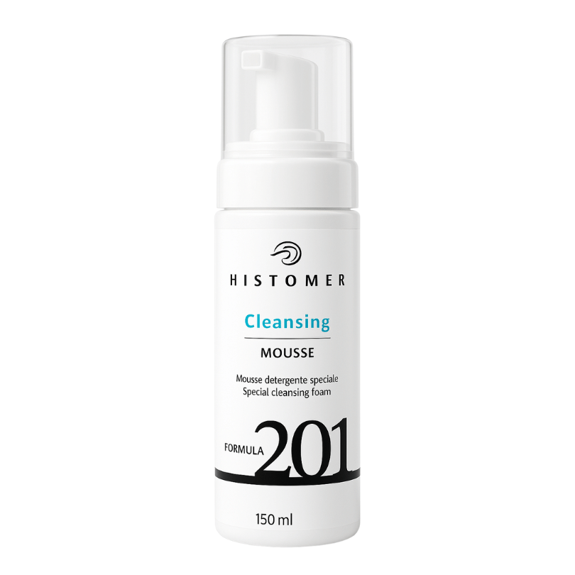 Histomer Formula 201 Cleansing Mousse – 150ml bottle front view with pump dispenser