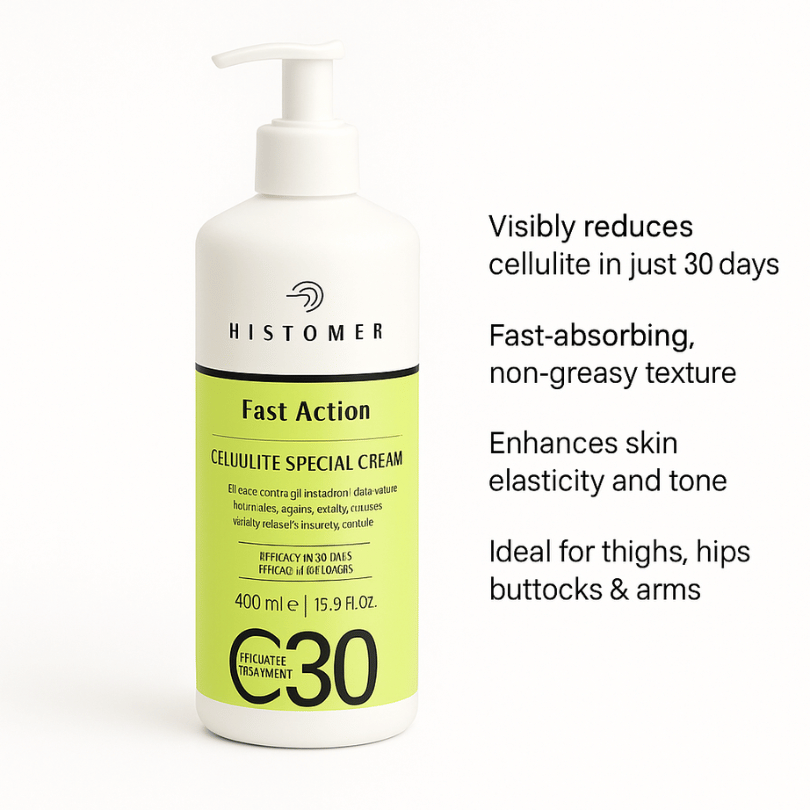 Histomer C30 Fast Action Cellulite Special Cream – 400ml Anti-Cellulite Body Treatment Bottle