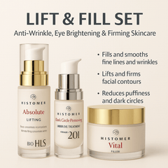 Histomer Lift & Fill Set – Absolute Lifting Serum, 201 Dark Circle Under Eye Treatment, Vital Filler Cream – Anti-Aging Skincare Trio - E11 Store