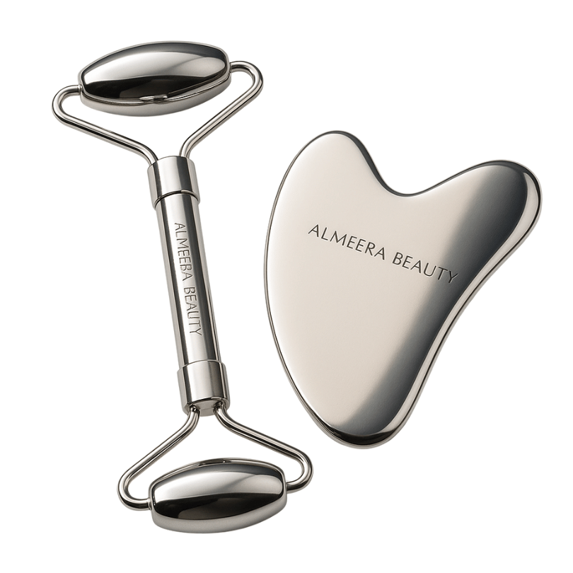 Gua Sha + Facial Roller Toolkit – Stainless Steel Facial Massage Set  | E11 Store