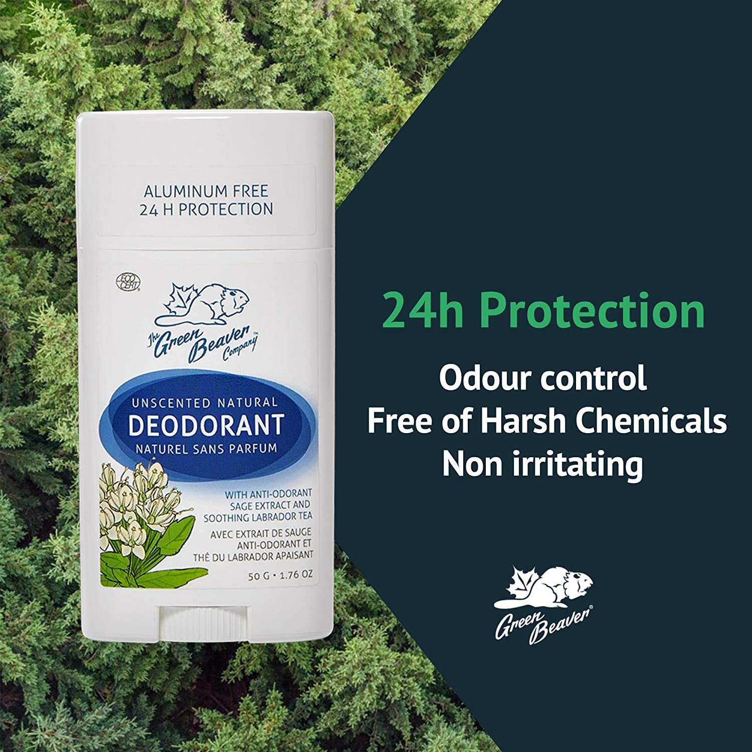 E11 Store, The Green Beaver Company Natural Unscented Deodorant Stick