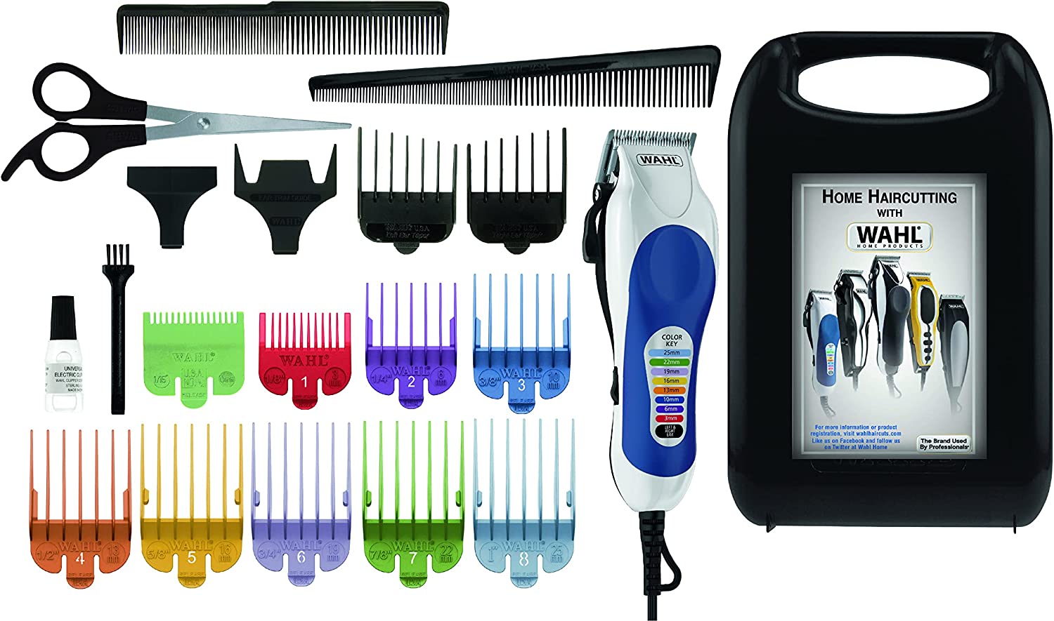 E11 Store, Wahl Color Pro 20 Piece Hair Cutting Kit, White 79300-1616