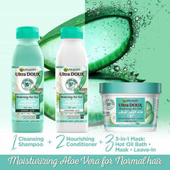 E11 Store, Garnier Ultra Doux Moisturizing Aloe Vera Hair Food Conditioner for Normal Hair